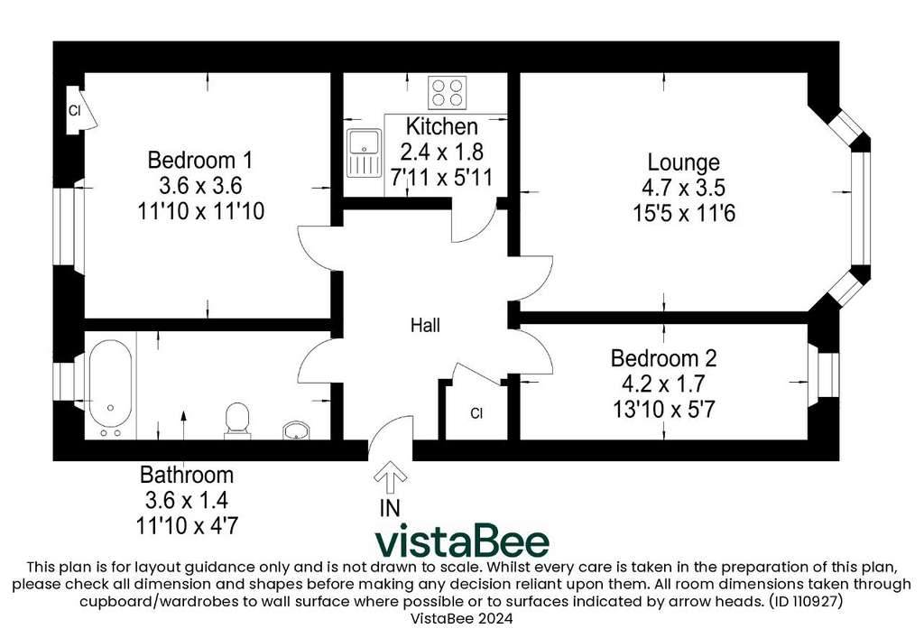 2 bedroom flat for sale - floorplan