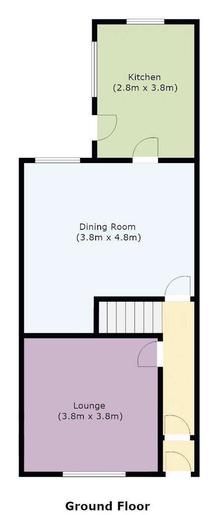 2 bedroom terraced house for sale - floorplan