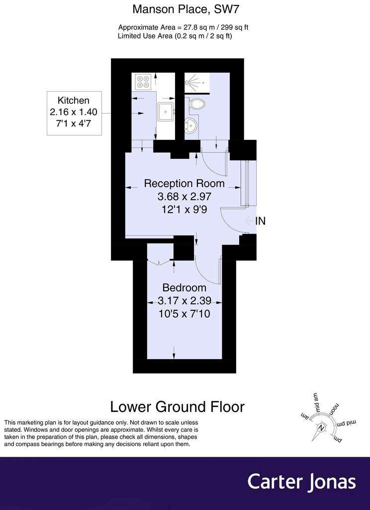 1 bedroom flat to rent - floorplan