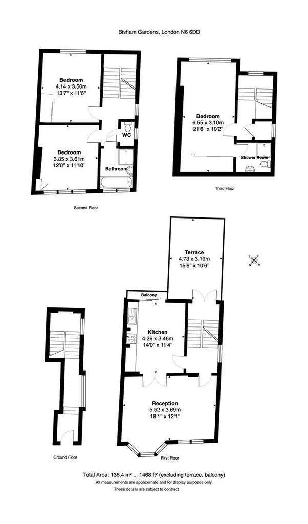 3 bedroom flat for sale - floorplan