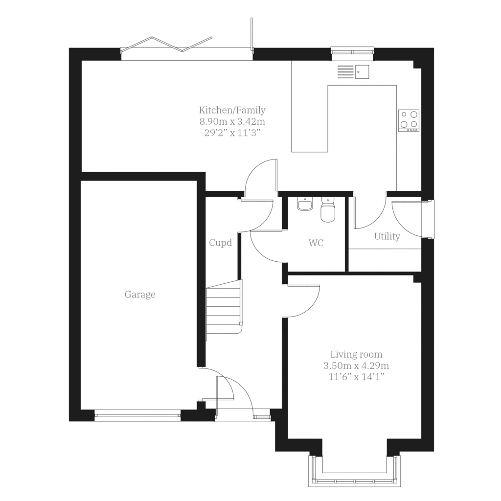 4 bedroom detached house for sale - floorplan