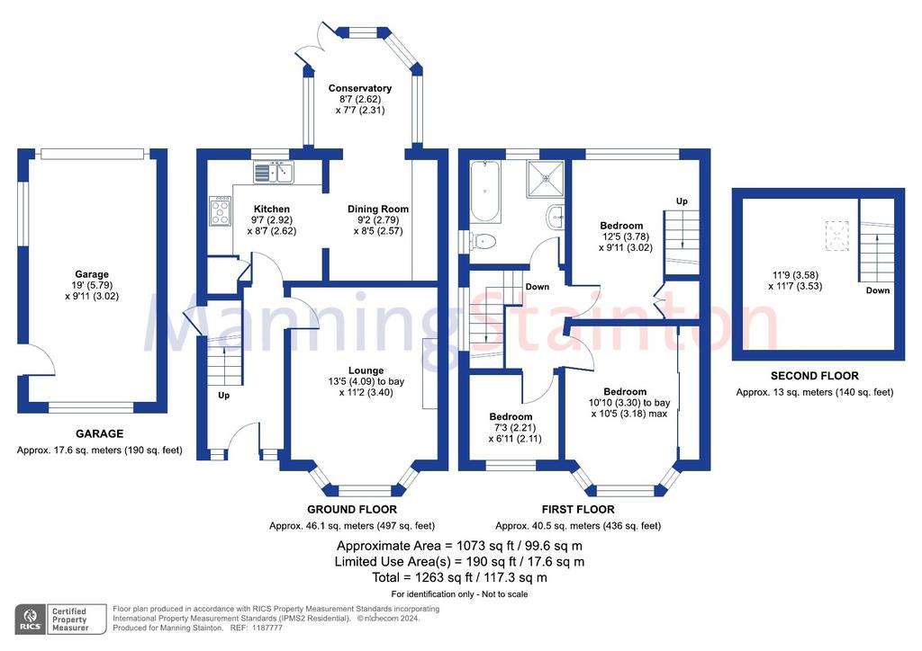 3 bedroom semi-detached house for sale - floorplan