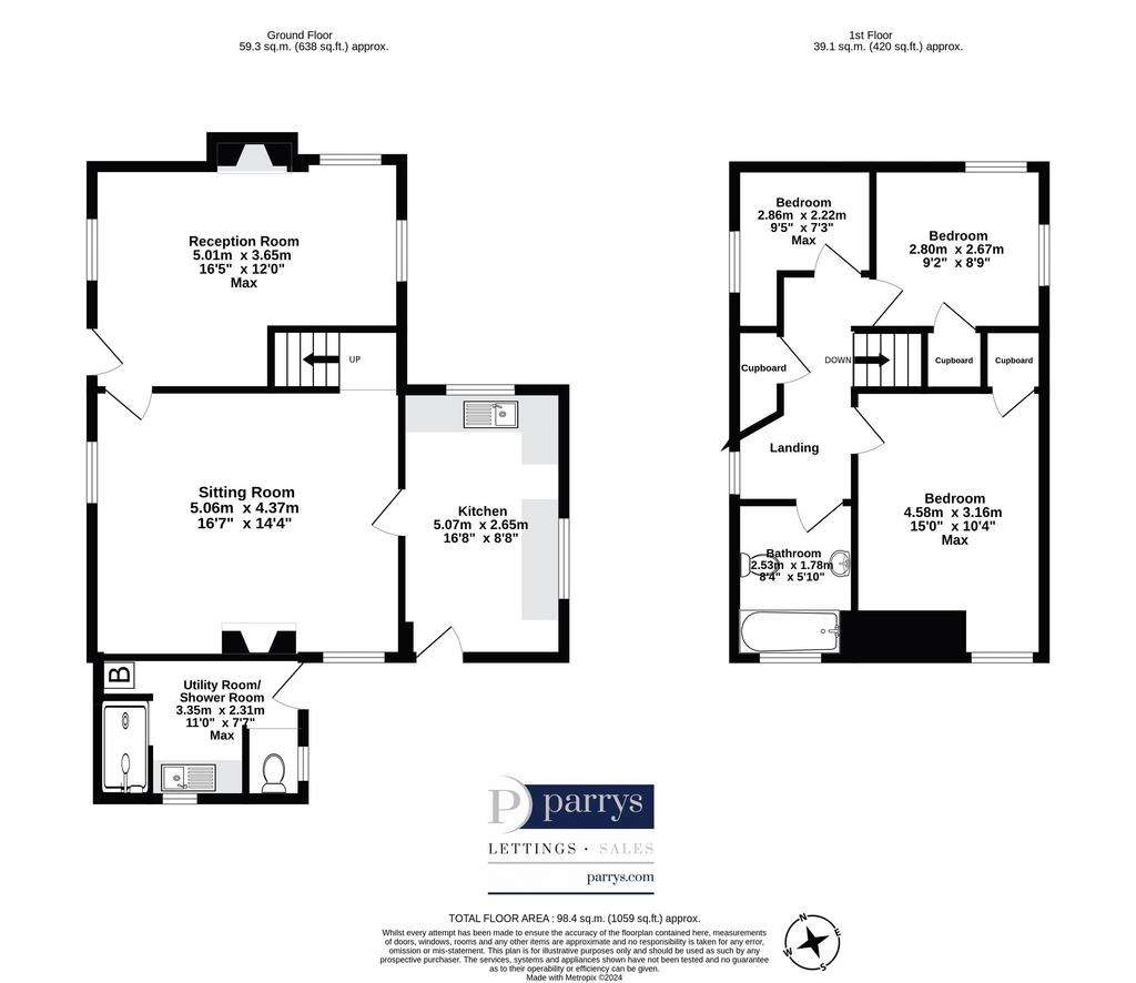 3 bedroom detached house for sale - floorplan