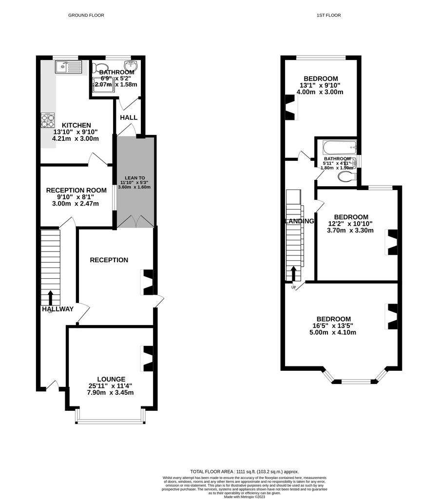 3 bedroom semi-detached house for sale - floorplan