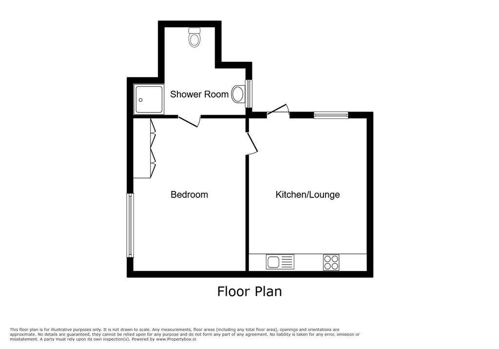 1 bedroom bungalow to rent - floorplan