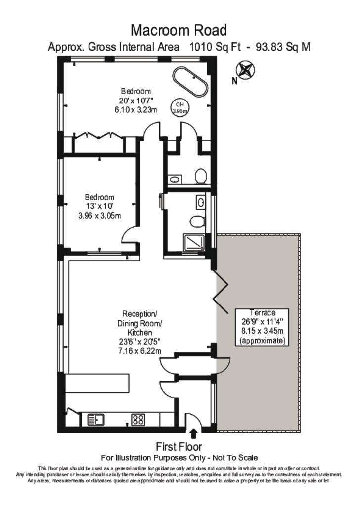 2 bedroom flat to rent - floorplan