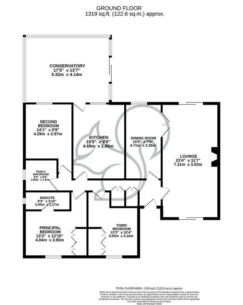 3 bedroom detached bungalow for sale - floorplan