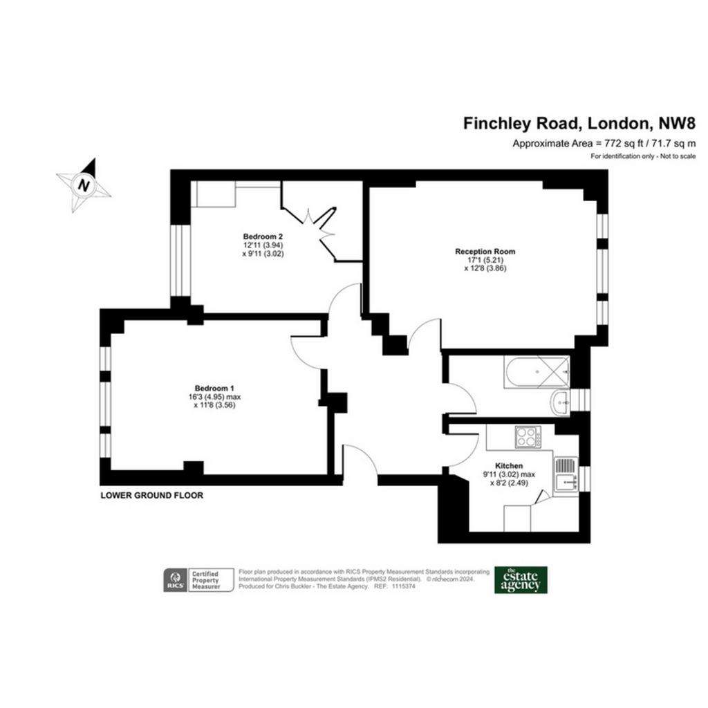 2 bedroom flat to rent - floorplan