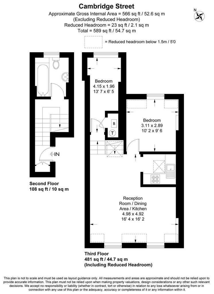 2 bedroom flat to rent - floorplan