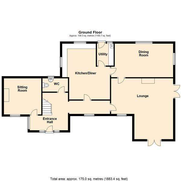 3 bedroom cottage for sale - floorplan