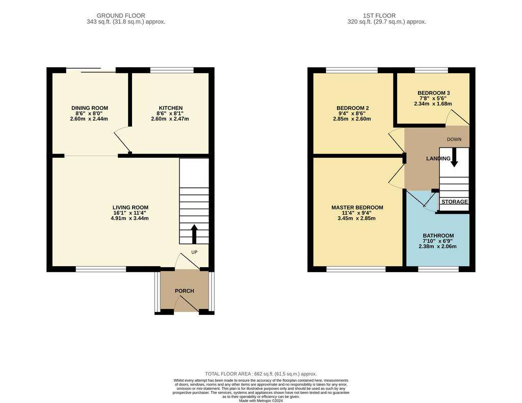 3 bedroom terraced house for sale - floorplan