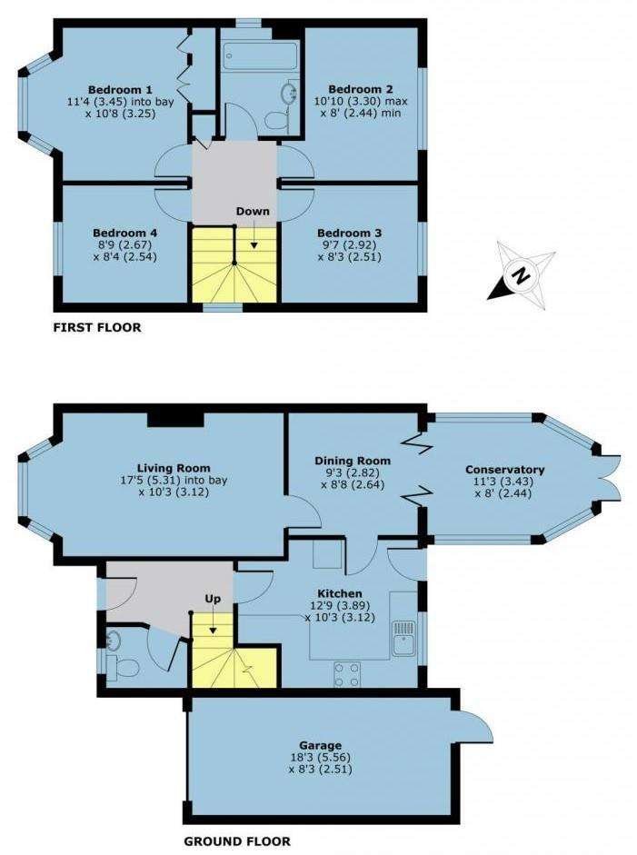 4 bedroom detached house to rent - floorplan