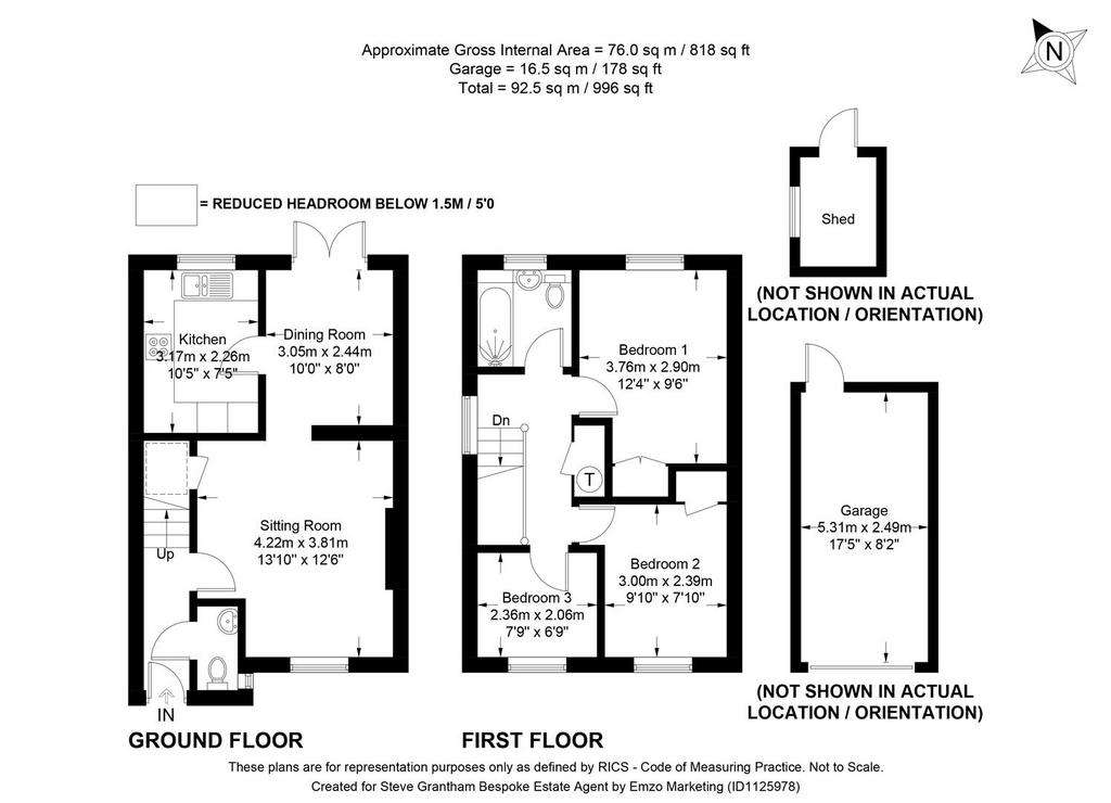 3 bedroom semi-detached house for sale - floorplan