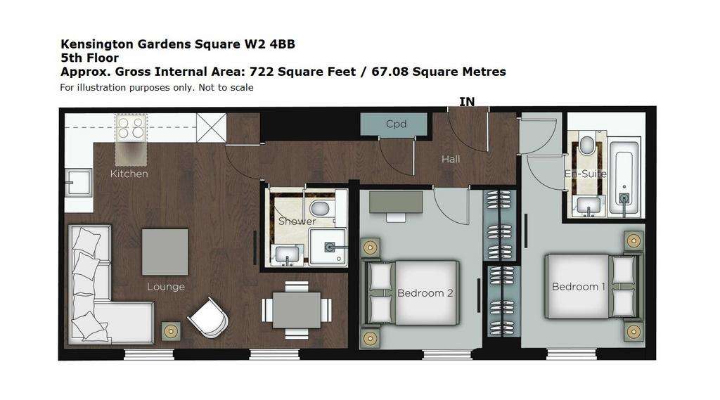 2 bedroom flat to rent - floorplan