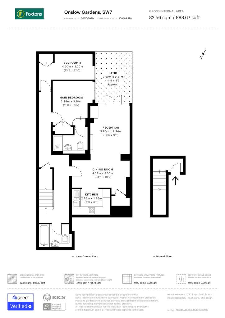 2 bedroom flat to rent - floorplan