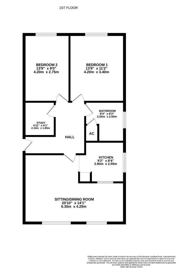 2 bedroom flat for sale - floorplan