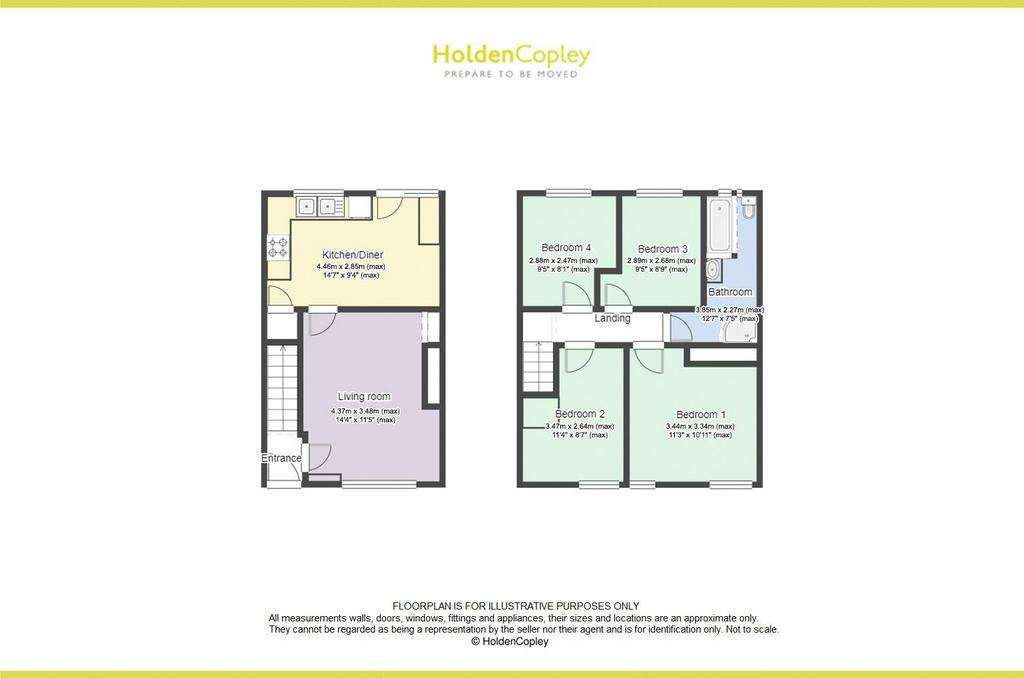 4 bedroom terraced house for sale - floorplan