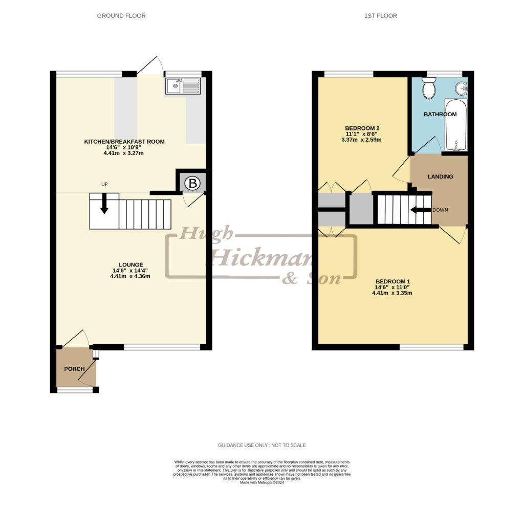 2 bedroom semi-detached house for sale - floorplan