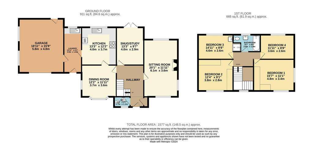 4 bedroom house for sale - floorplan