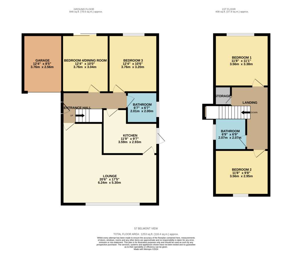 3 bedroom bungalow for sale - floorplan