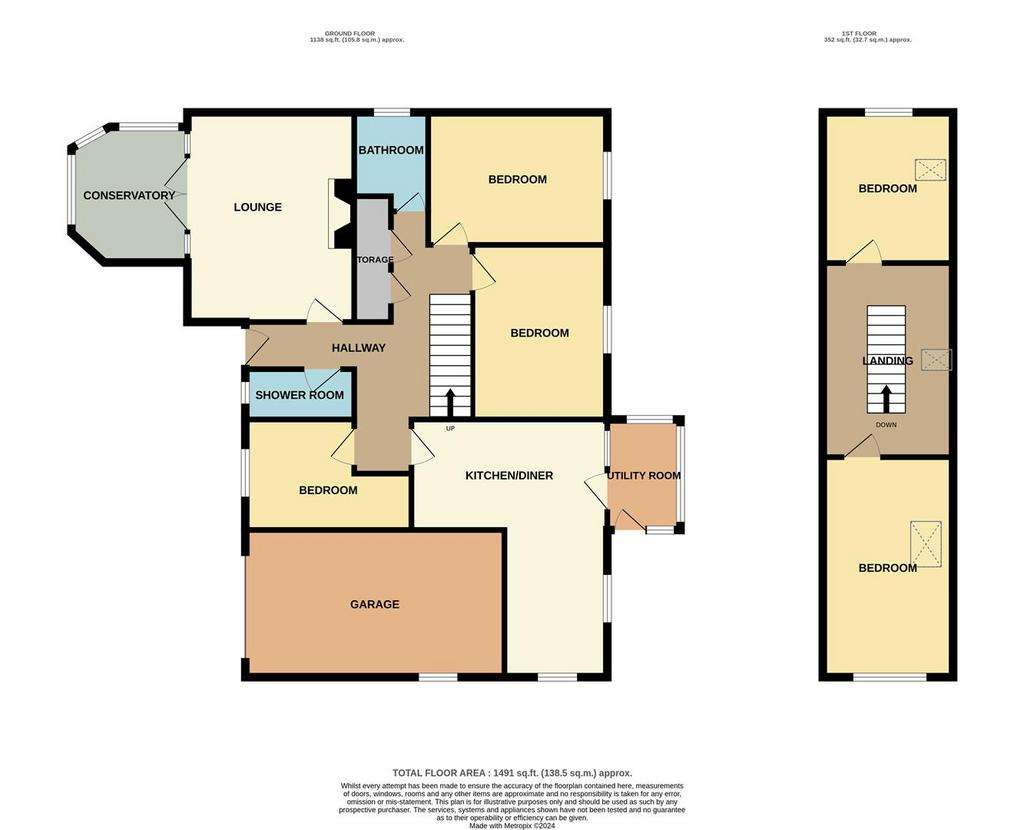 4 bedroom detached bungalow for sale - floorplan