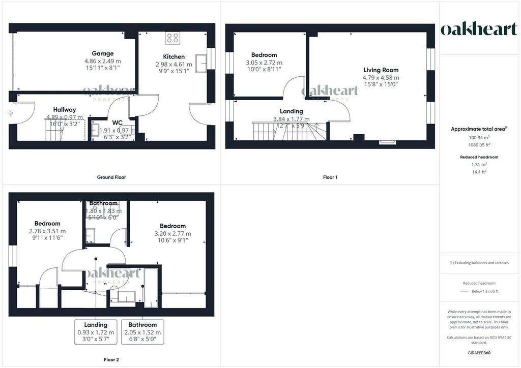 3 bedroom town house for sale - floorplan