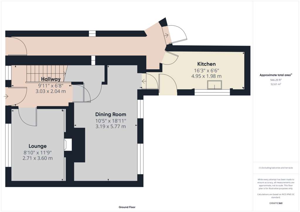 2 bedroom terraced house for sale - floorplan