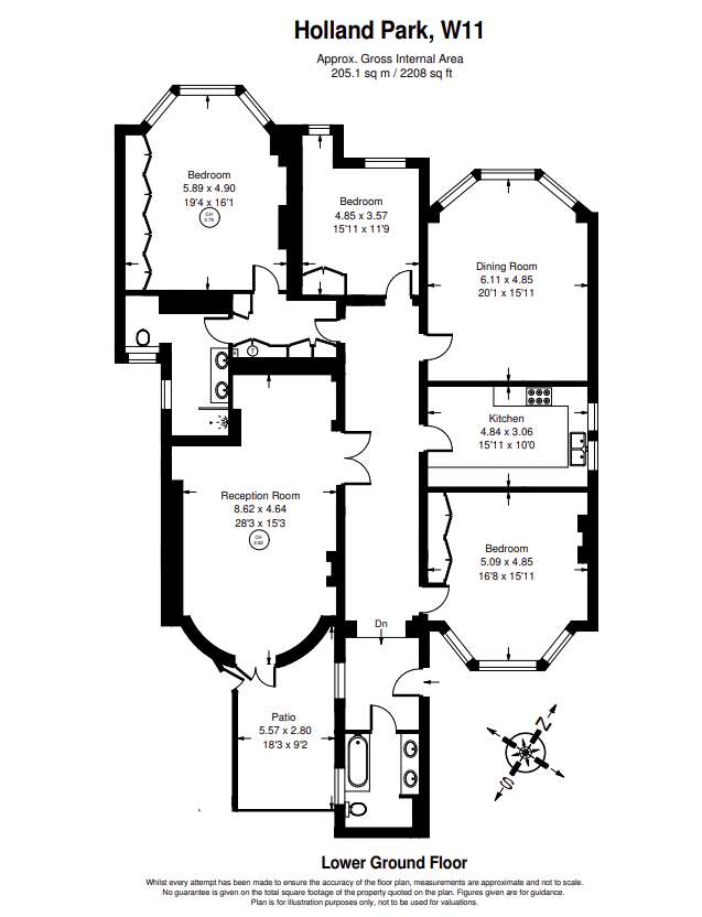 3 bedroom maisonette to rent - floorplan