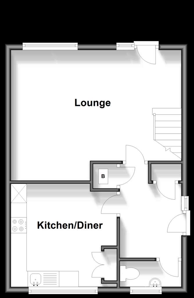 3 bedroom semi-detached house for sale - floorplan