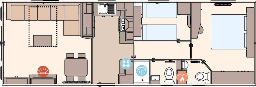 2 bedroom Lodge for sale - floorplan