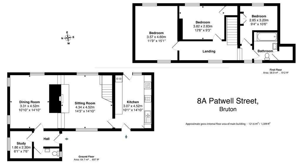 3 bedroom cottage for sale - floorplan