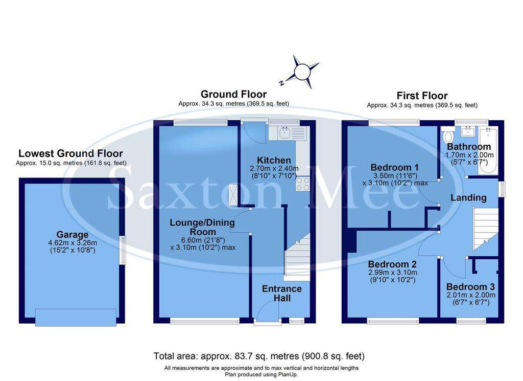 3 bedroom detached house for sale - floorplan