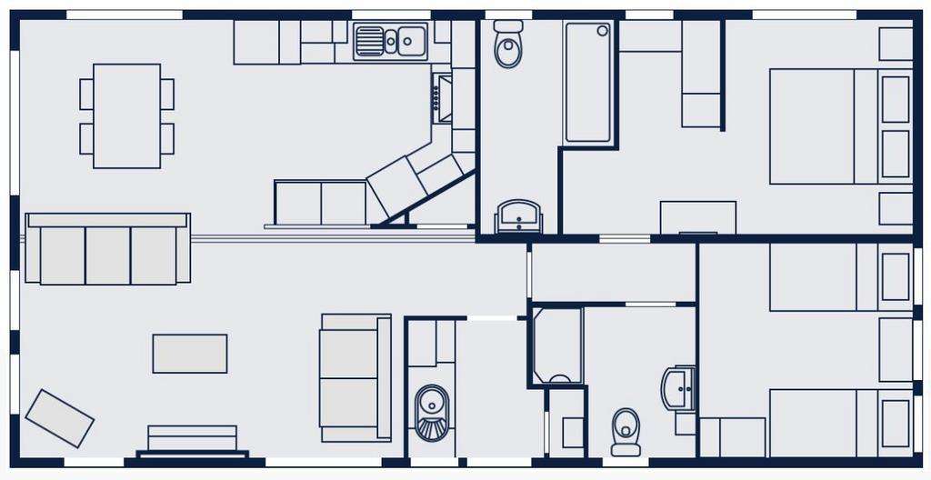 2 bedroom Lodge for sale - floorplan