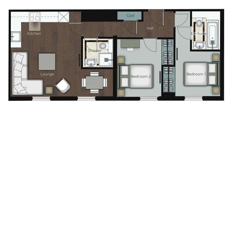 2 bedroom flat to rent - floorplan