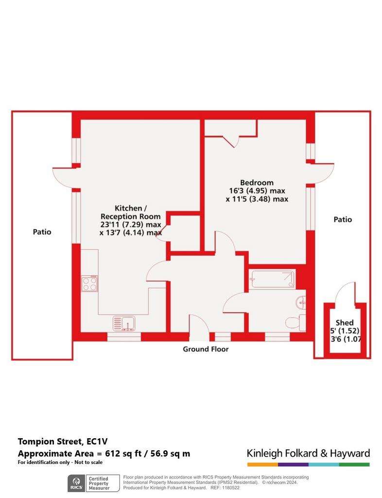 1 bedroom flat for sale - floorplan