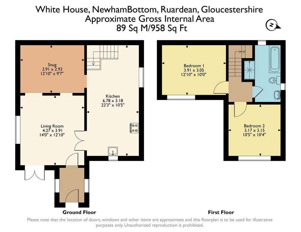 2 bedroom cottage for sale - floorplan