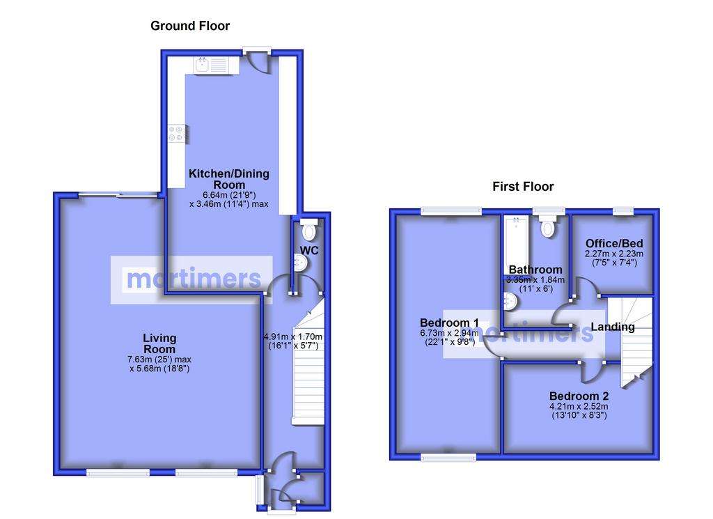 3 bedroom semi-detached house for sale - floorplan