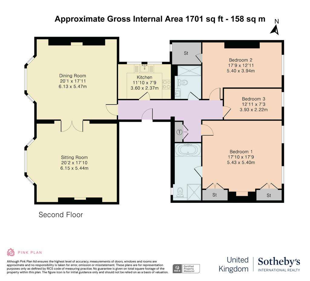 3 bedroom flat to rent - floorplan