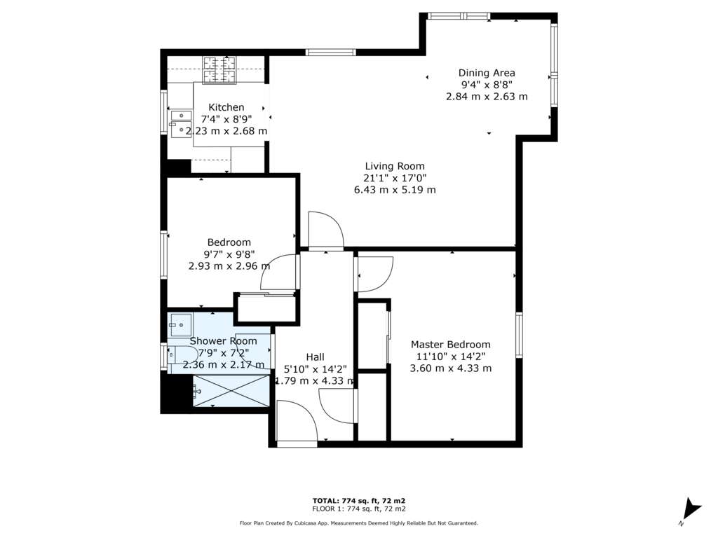 2 bedroom flat for sale - floorplan