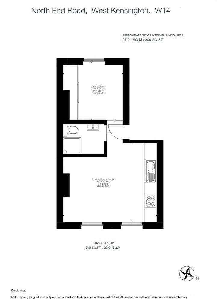 1 bedroom flat to rent - floorplan