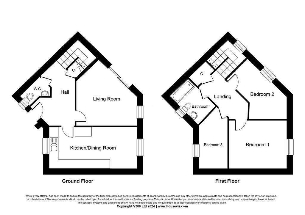 3 bedroom end of terrace house for sale - floorplan