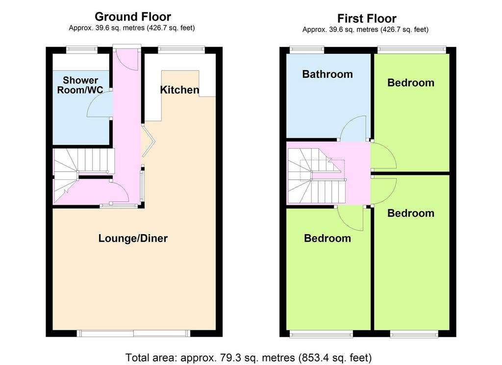 3 bedroom house to rent - floorplan