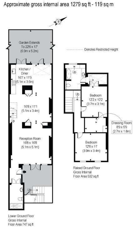 2 bedroom flat to rent - floorplan