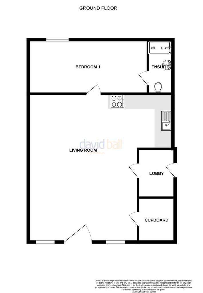 1 bedroom flat to rent - floorplan