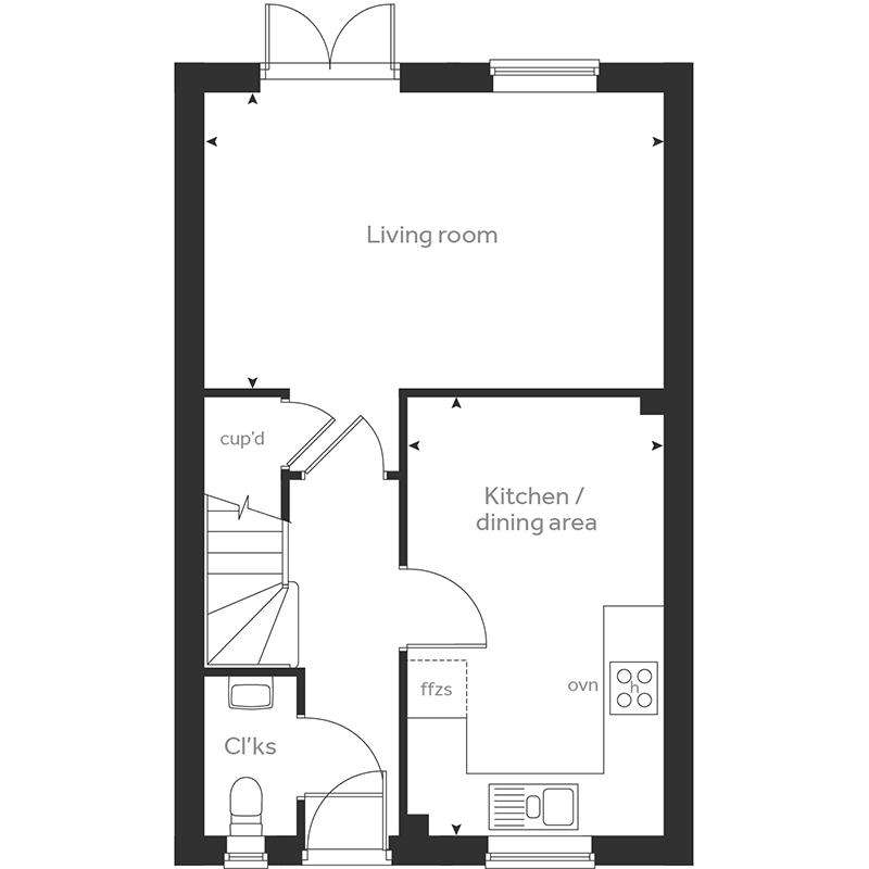 3 bedroom semi-detached house for sale - floorplan