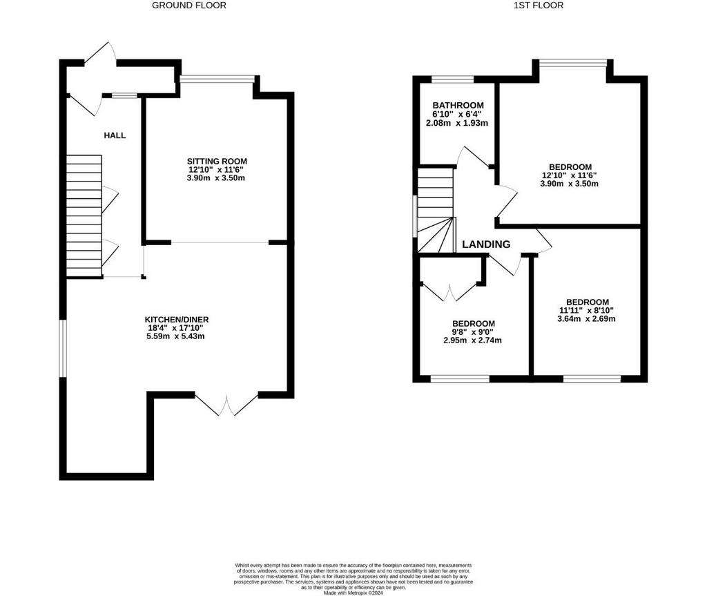 3 bedroom semi-detached house for sale - floorplan