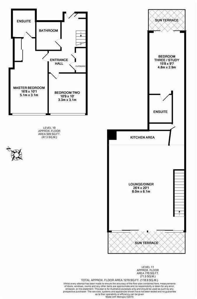 3 bedroom penthouse apartment to rent - floorplan