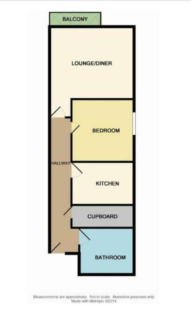 1 bedroom flat to rent - floorplan