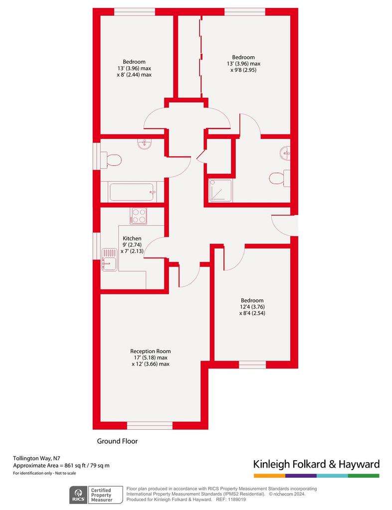 3 bedroom flat for sale - floorplan