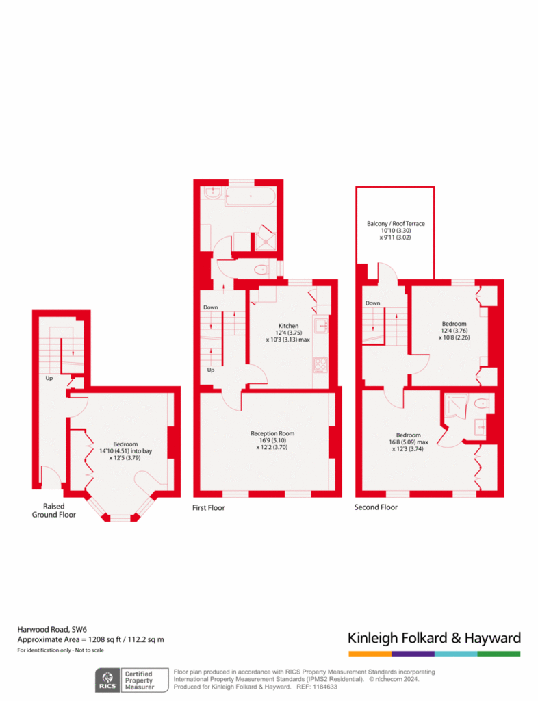 3 bedroom flat for sale - floorplan